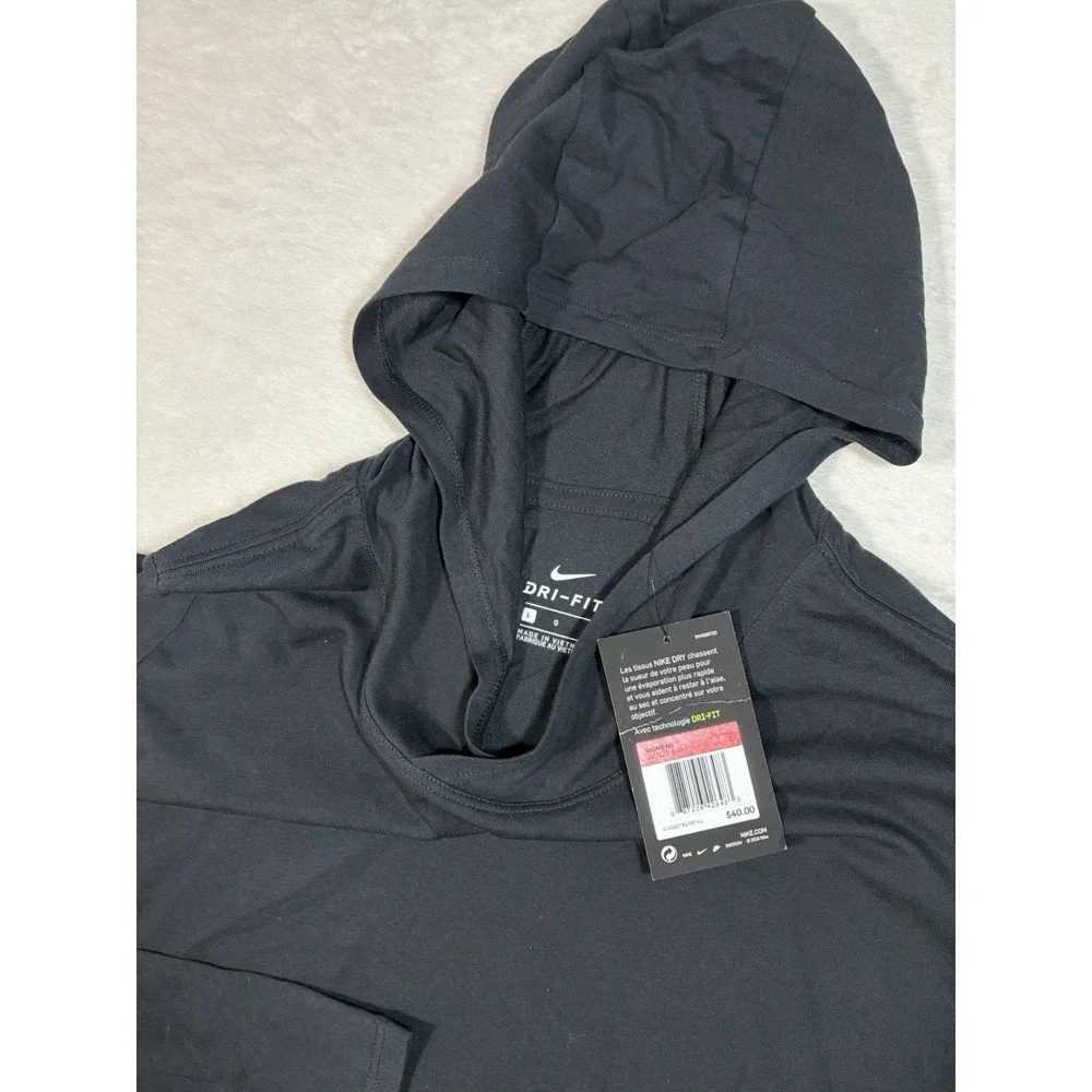 Nike Yoga Dri-FIT Women's Loose Fit Hoodie Black Size Large 902121-010